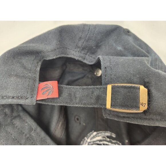 Toronto Raptors 47 Brand Black Adjustable Strapback Hat NBA Basketball Cap Youth - Picture 10 of 14